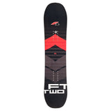 FTWO Set Snowboard Rental Schwarz/Rot + Sonic Bindung - Sale - Komplettset Größe wählbar