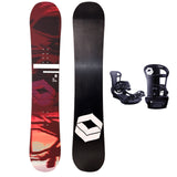 FTWO Set Snowboard Reverse Schwarz/Rot + Sonic Bindung - Sale - Komplettset Größen wählbar
