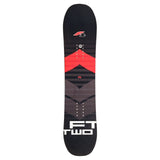 FTWO Set Junior Snowboard Rental Schwarz/Rot + Pipe Bindung - Sale - Komplettset Größen wählbar