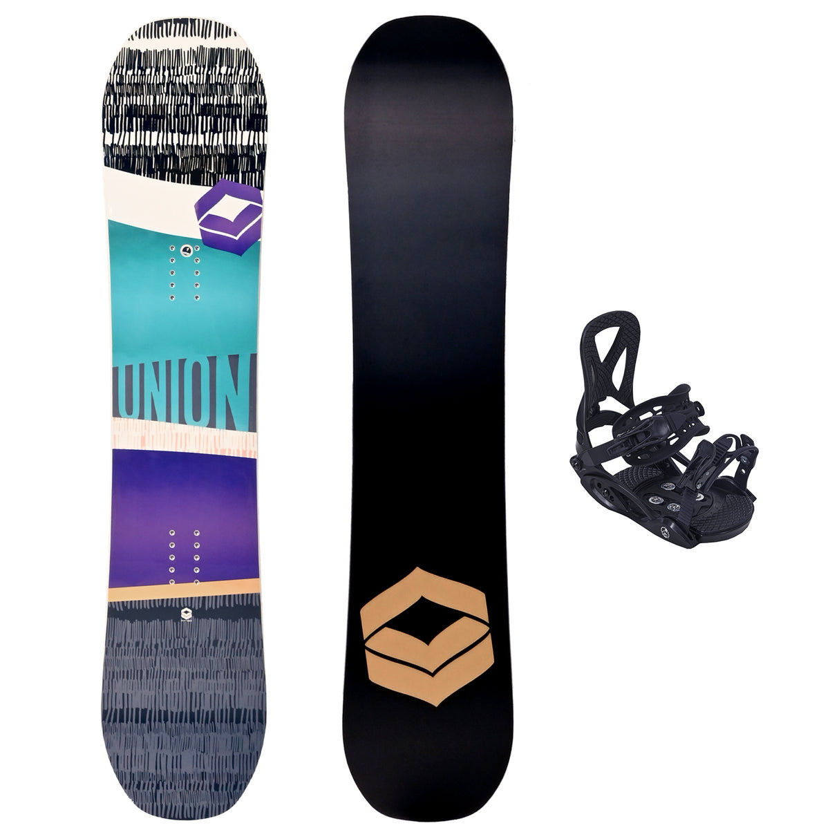 FTWO Set Junior Snowboard Union Wingrocker + Pipe Bindung - Sale - Komplettset Größen wählbar