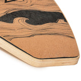 F2 Set Kork Balance Board Surf Flat Shape 74x30cm + Halbkugel