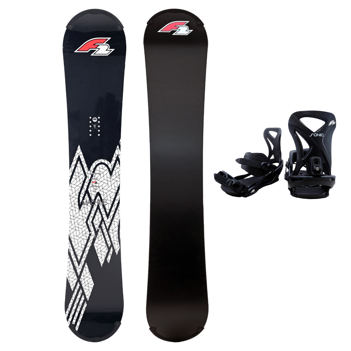 F2 Set Snowboard Rental Machine mit Protector 160cm + Bindung L