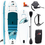 F2 Set Stand Up Paddle Board Ocean Sight Weiss 11,5 + Kajak Zubehör Paket