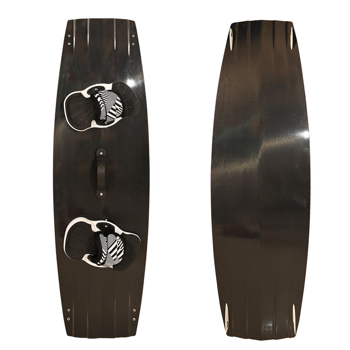 F2 Set Kiteboard Basalt Black 142cm + Bindung L/XL + GFK Finnen