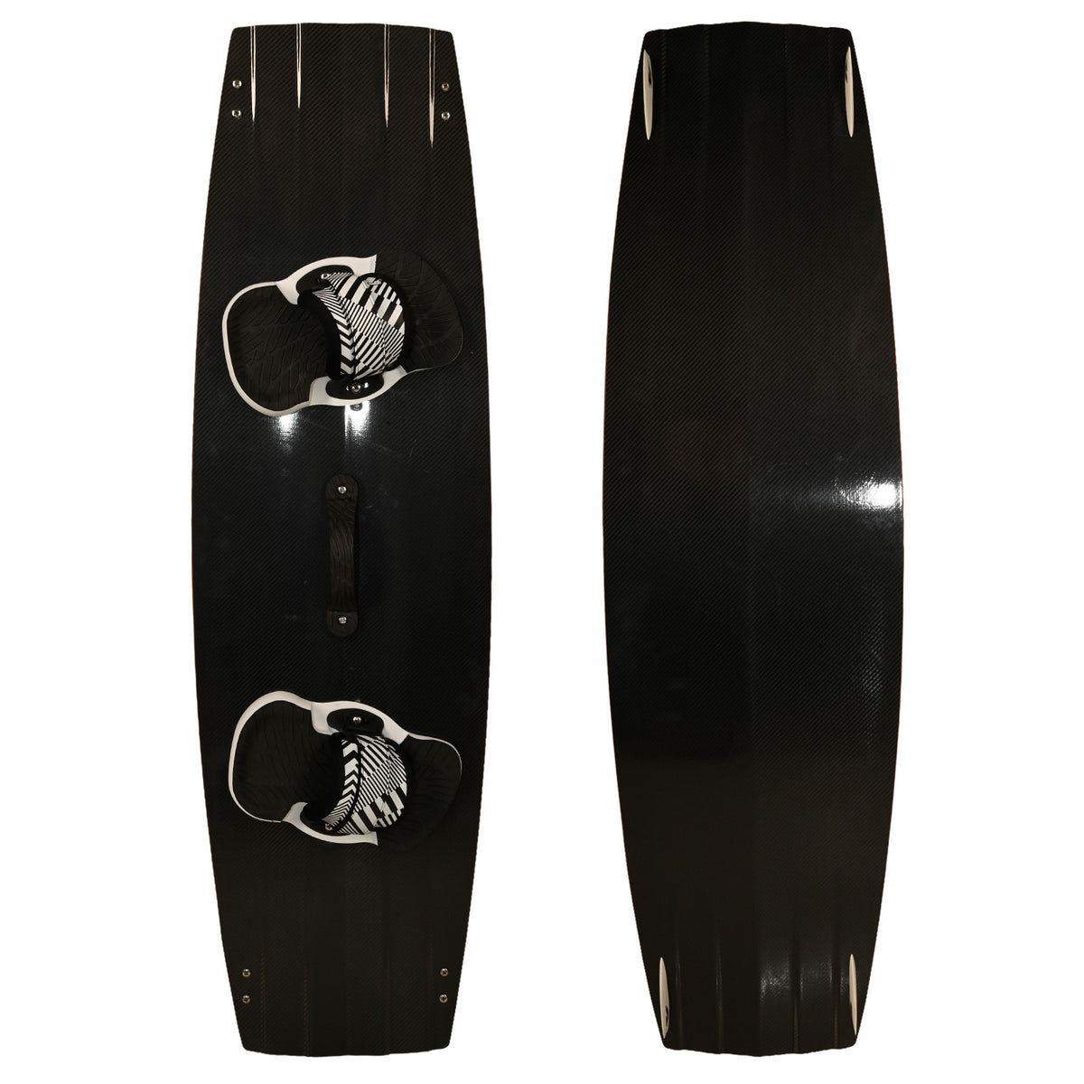 F2 Set Kiteboard Black Carbon 142cm + Bindung S/M + GFK Finnen