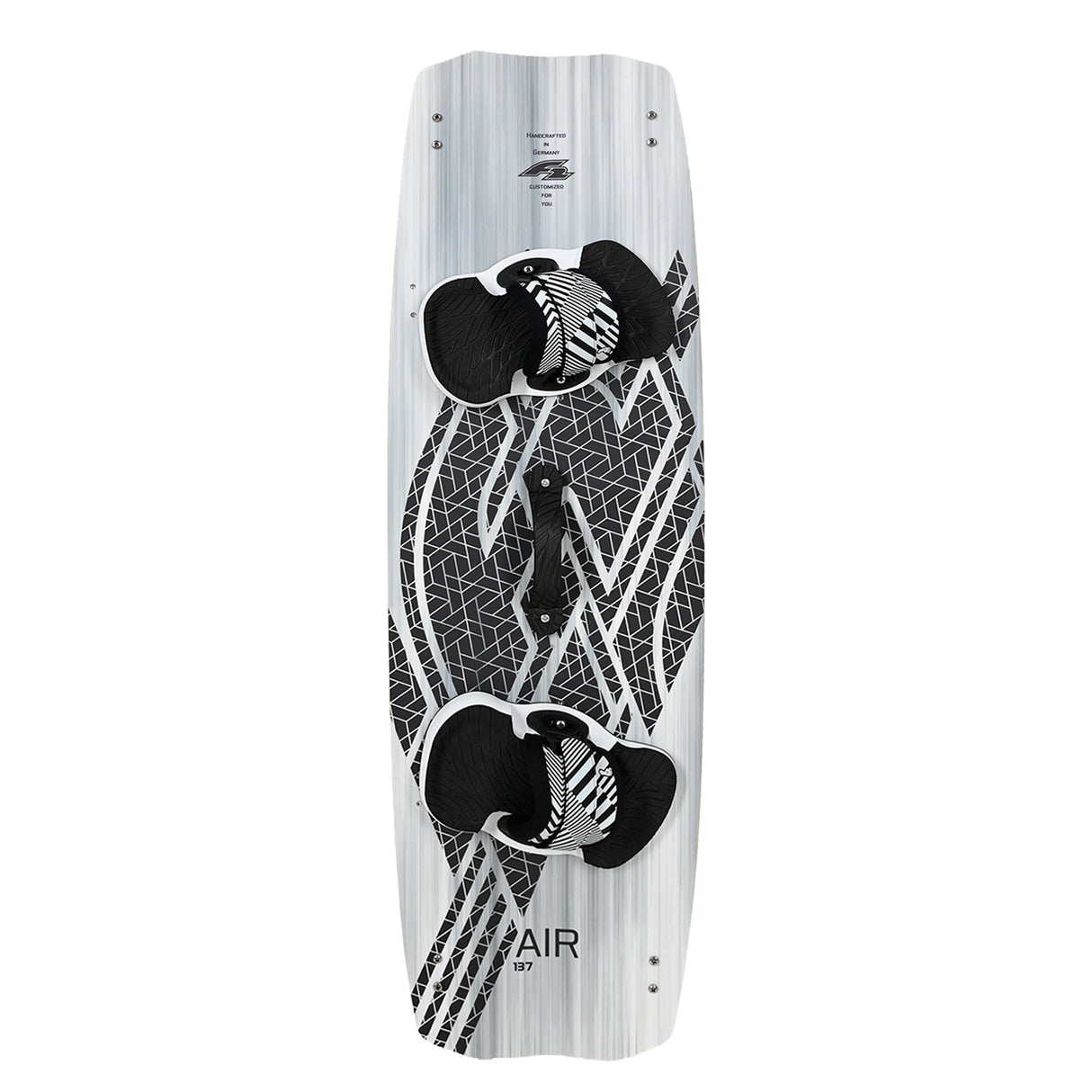 F2 Set Kiteboard Air White Icon 142cm + Bindung L/XL + GFK/Slider Finnen