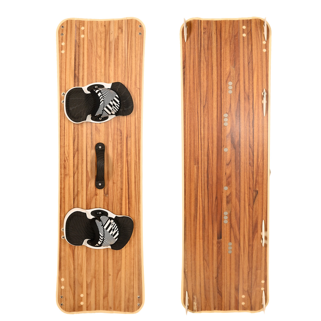 F2 Set Kiteboard Classic Wide Wood 156cm + Bindung S/M + GFK/Slider Finnen