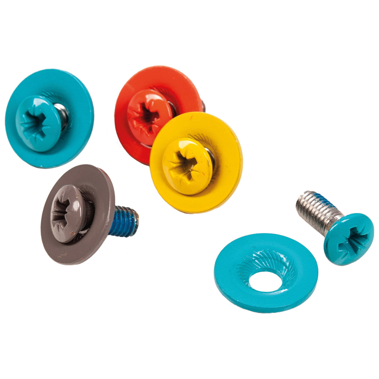 F2  Snowboard Zubehör Screw Set - 16-teilig Schrauben Set Bunt    2024/25