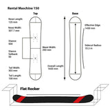 F2 Snowboard Rental Größe wählbar Schwarz 2024/25