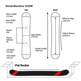 F2 Snowboard Rental Größe wählbar Schwarz 2024/25