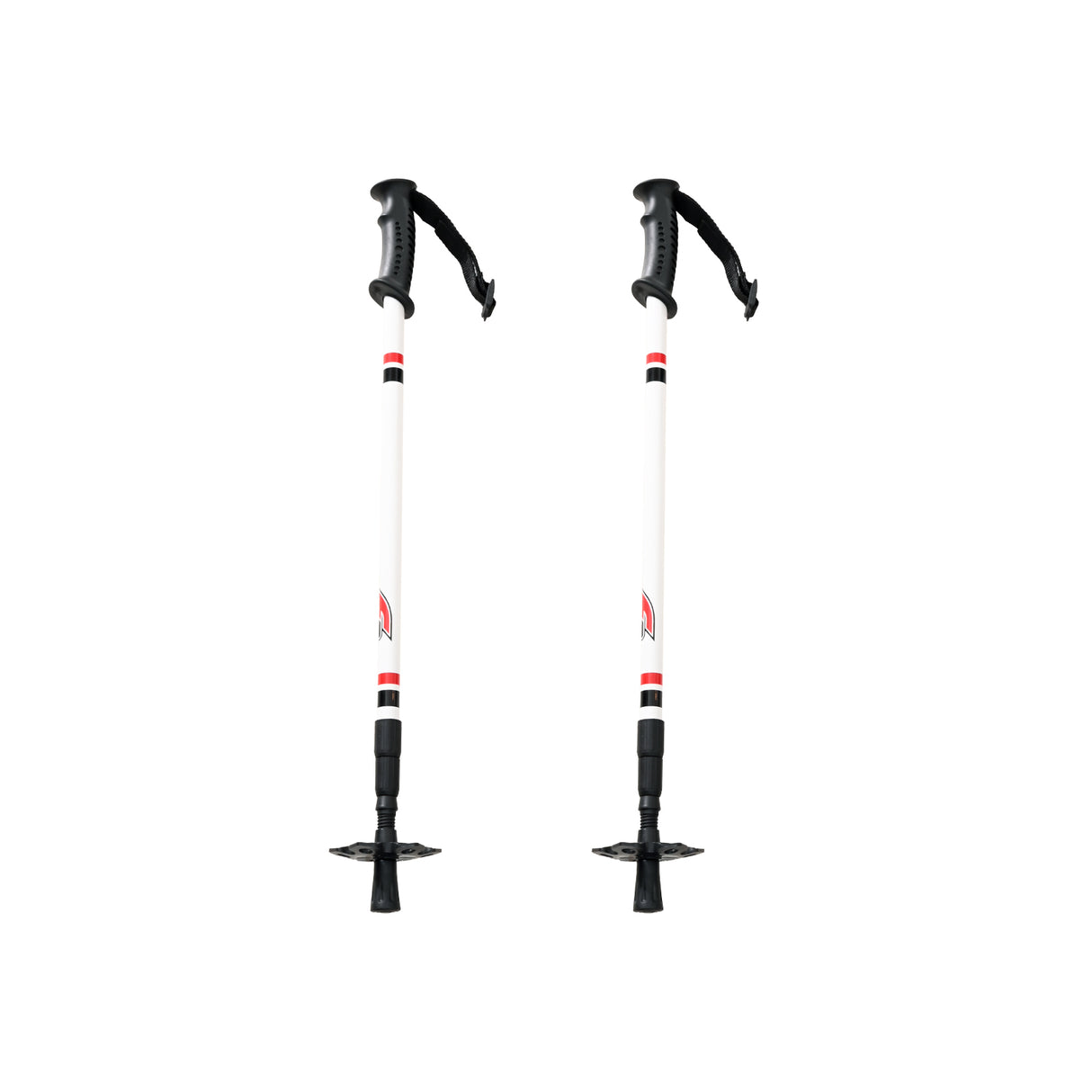 F2 Langlauf Ski Stöcke Vario Pole Tour Kids Verstellbar 60-100cm Weiss