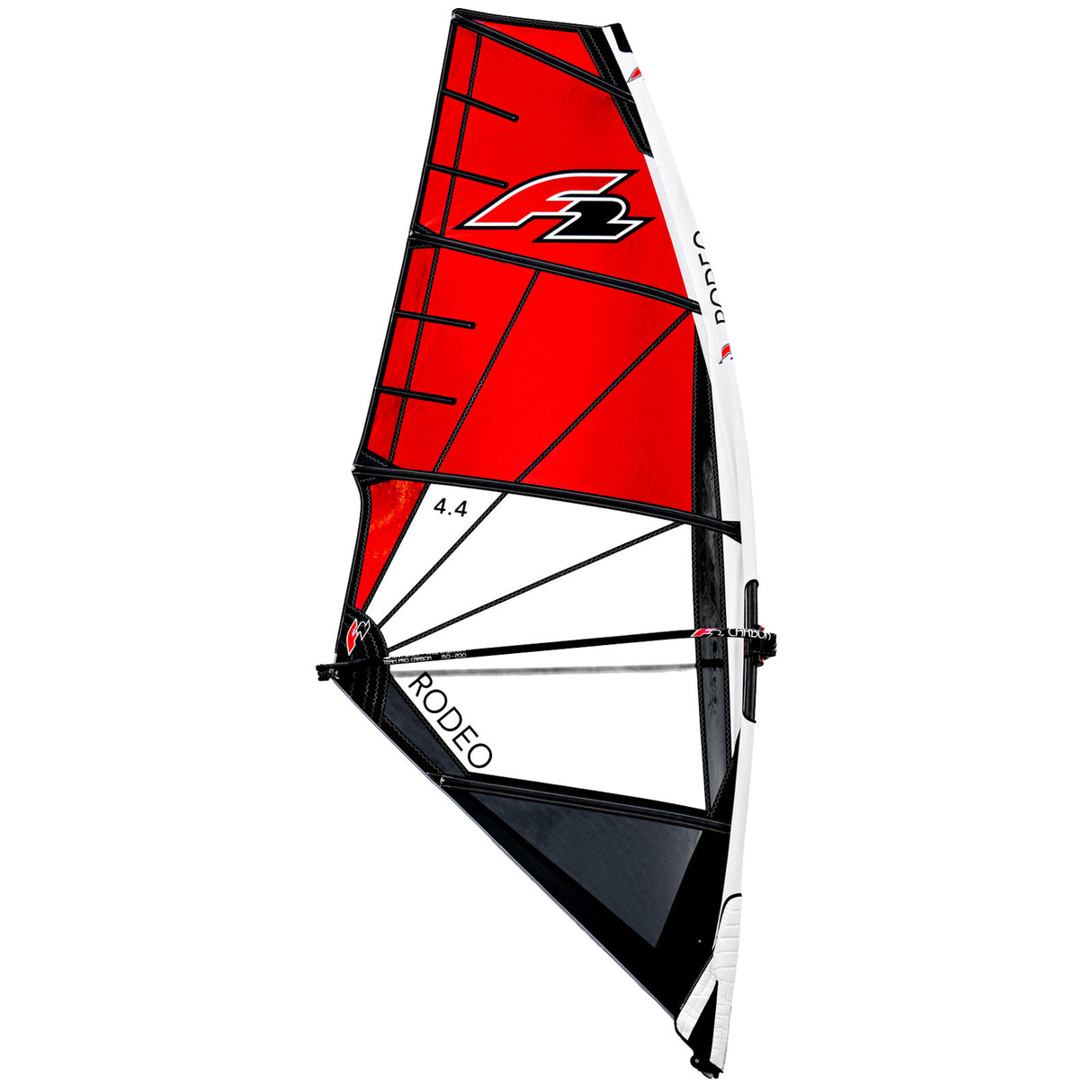 F2  Sale Windsurf Segel Rodeo Team  3,6qm Rot Modell 2022 NEU Sail Only