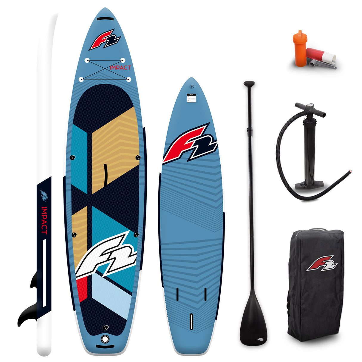 F2 Damen SUP Stand Up Paddle Board Impact Weiss - Größe wählbar