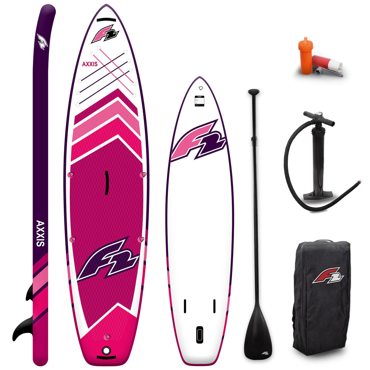 F2 Damen SUP Stand Up Paddle Board Axxis  10'5''/11'6"/12'2" wählbar Pink