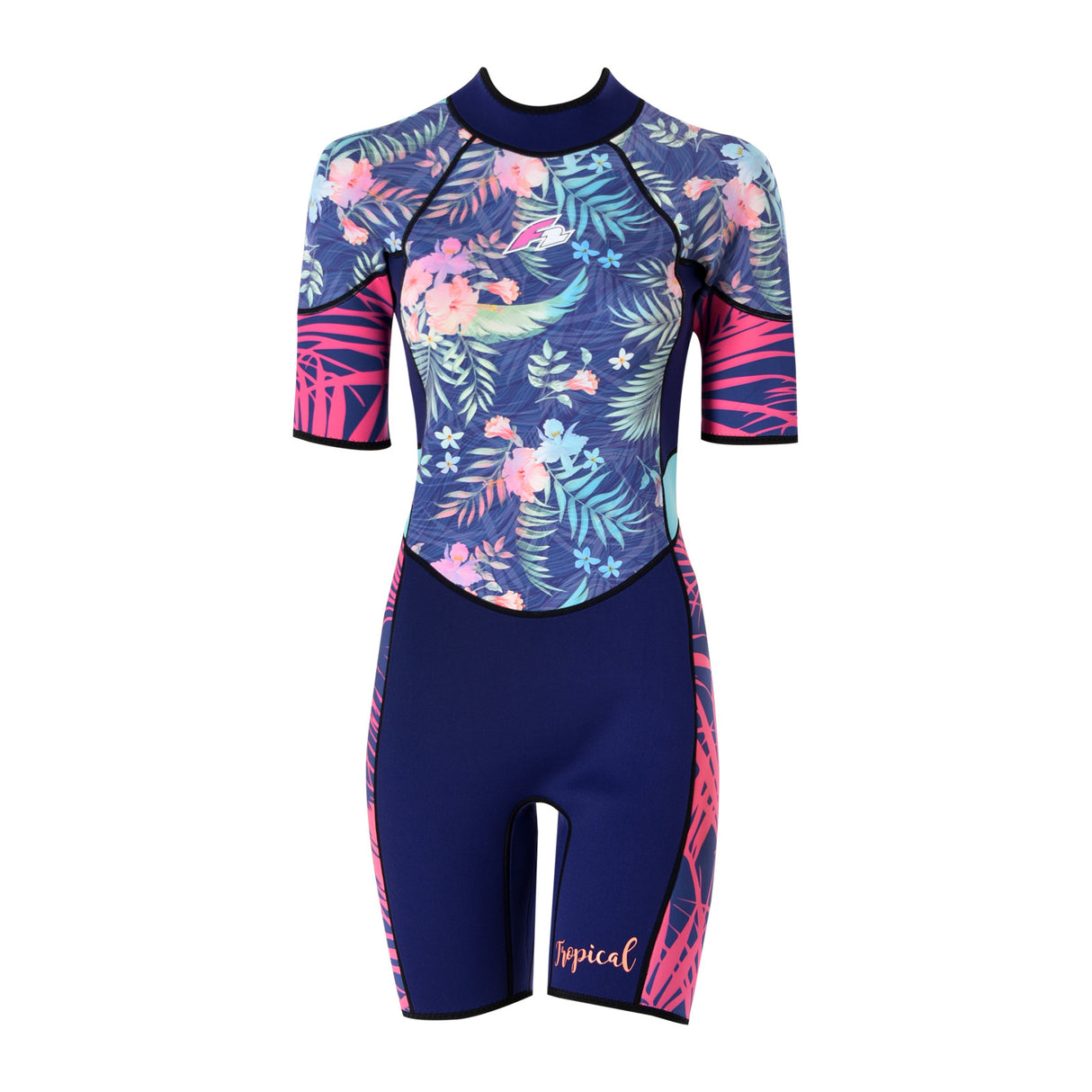 F2 Damen Neopren Anzug Kurz Tropical Shorty 2,5mm Größe wählbar Multicolor