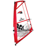 F2 Windsurf Segel Checker Kid Komplett Rigg 1,5-5,5qm Größe wählbar Rot 2024/25