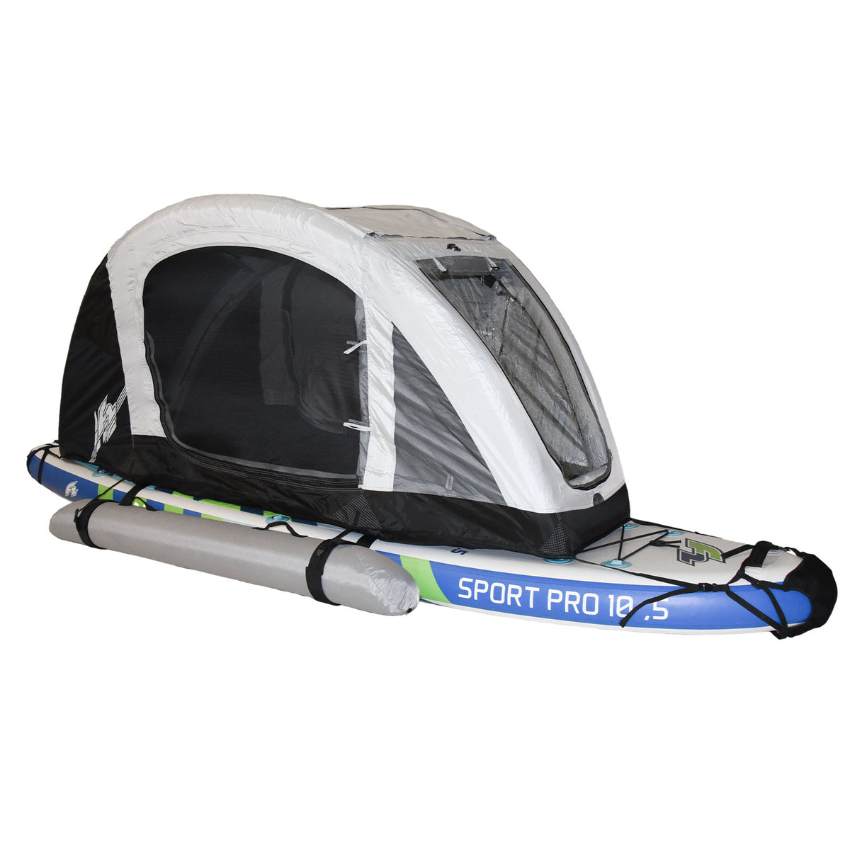 zelt für sup board F2 Grau – Wettergeschützte Stand Up Paddle Erweiterung – F2 Onlineshop L3: Gartenmöbel Outwell Sky 5 Tunnelzelt Bezorging:Transport Belgie