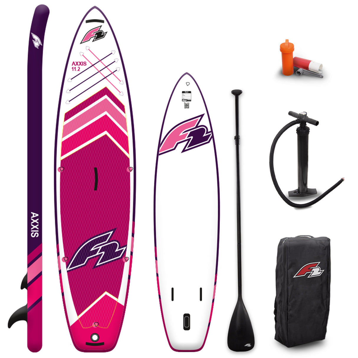 F2  Stand Up Paddle Board AXXIS - Damen SUP Größe wählbar Pink
