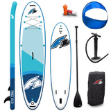 F2 Stand Up Paddle Board FREE - Round Sail - SUP Set Größe wählbar Blau 2024/25