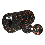 F2  Faszien Massage Rolle mit Doppelball Set