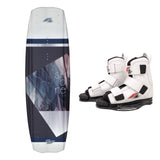 F2 Set Wakeboard Shore Braun 144cm mit Wakebindung Team Boot L/XL