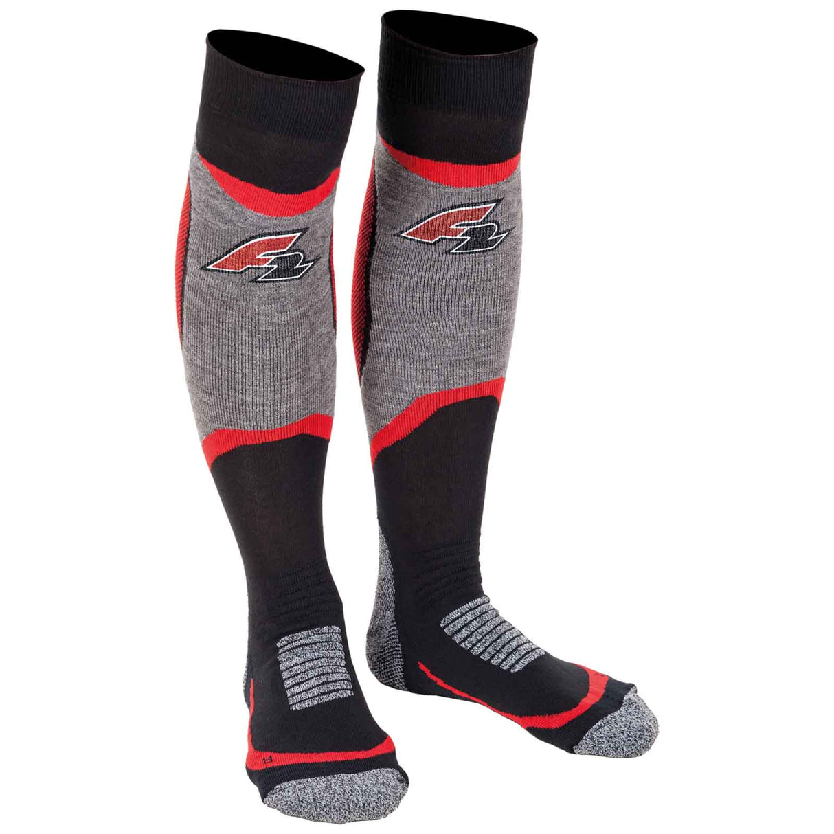F2 Snowboard Strümpfe Socks - Speedster 34-47 Größe wählbar Schwarz/Rot 2024/25