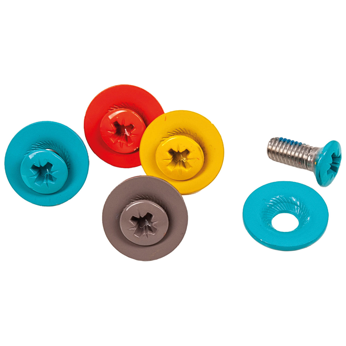 F2  Snowboard Zubehör Screw Set - 16-teilig Schrauben Set Bunt    2024/25