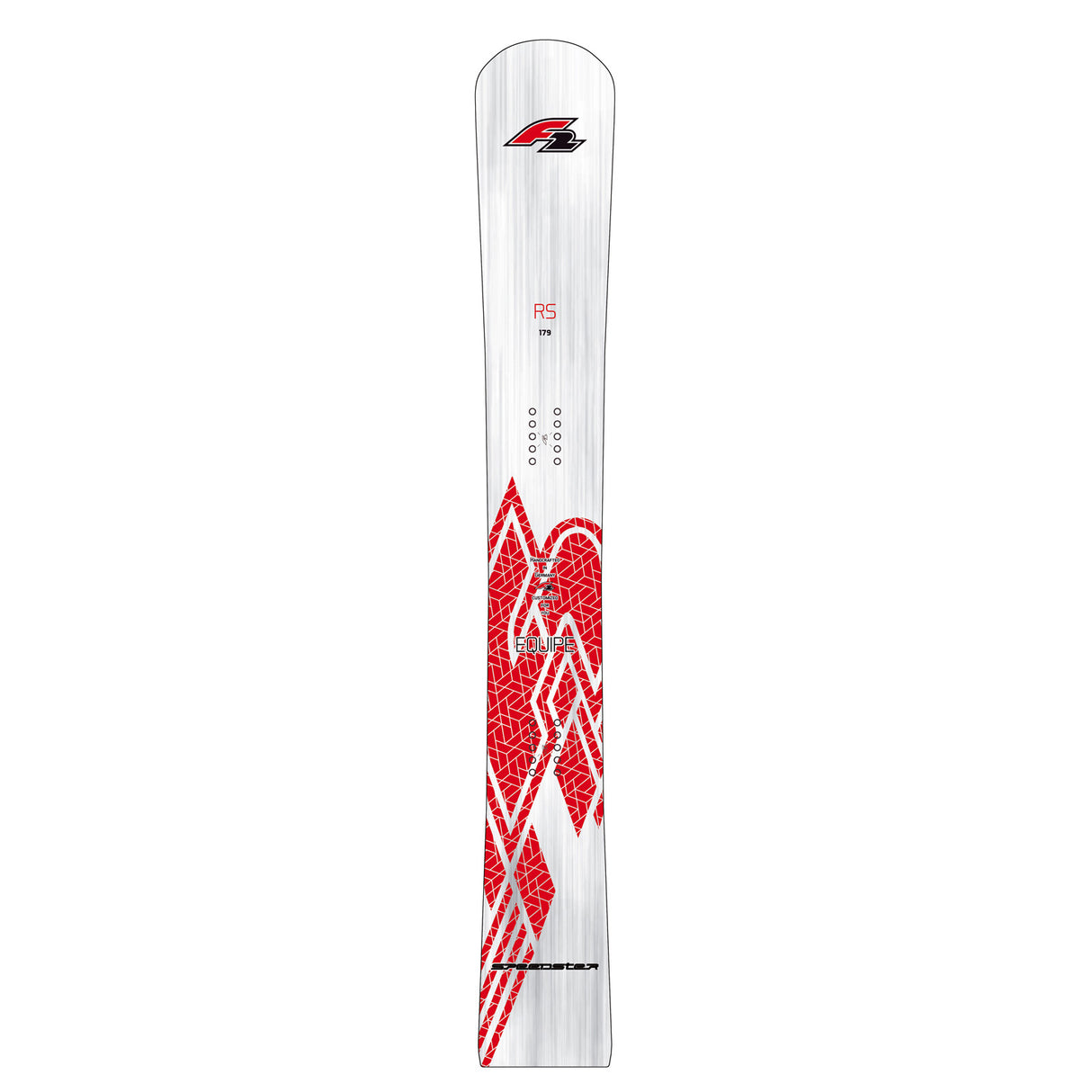 F2 Junior Snowboard Speedster Equipe RS TX Carbon Race Silber/Rot 2024/25