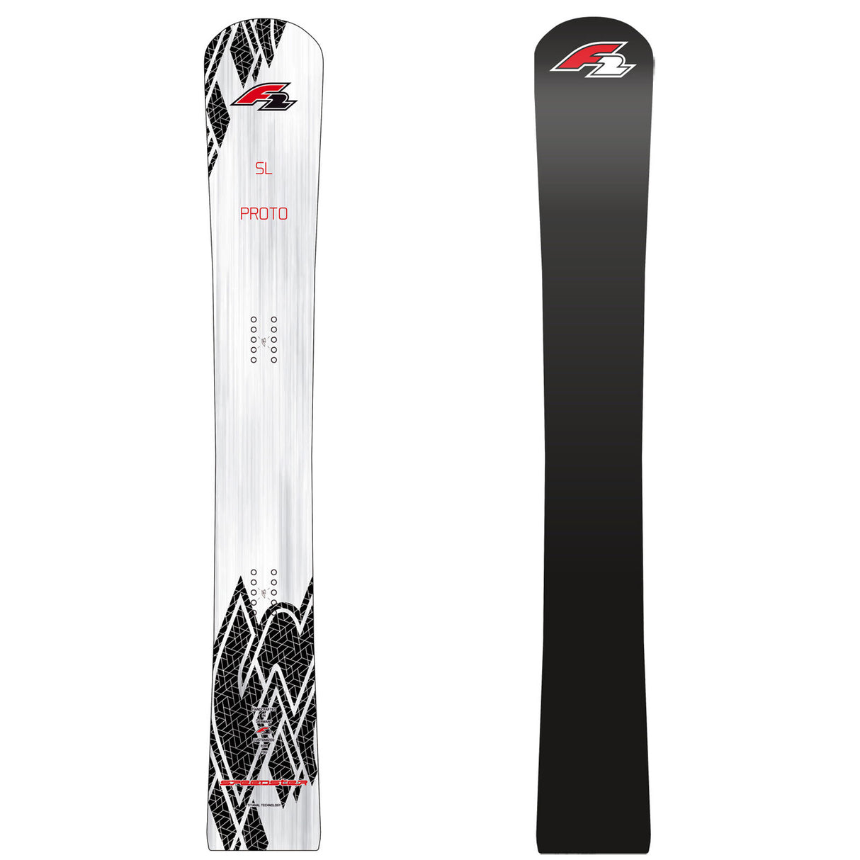 F2 Snowboard Speedster Proto SL Race Größe wählbar Silber/Schwarz 2024/25