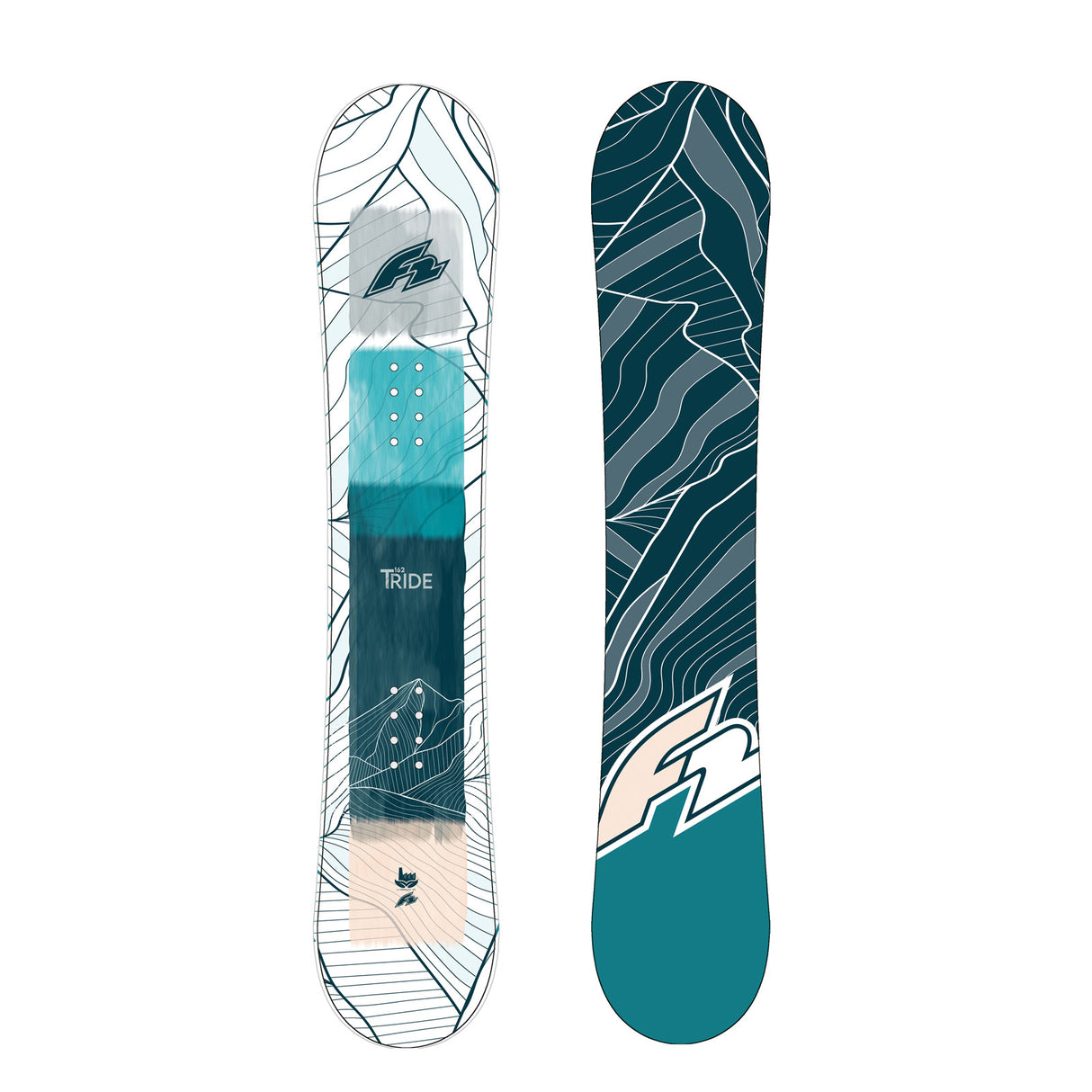 F2  Snowboard T - Ride Wood Freeride/Freestyle Größe wählbar Weiss 2025
