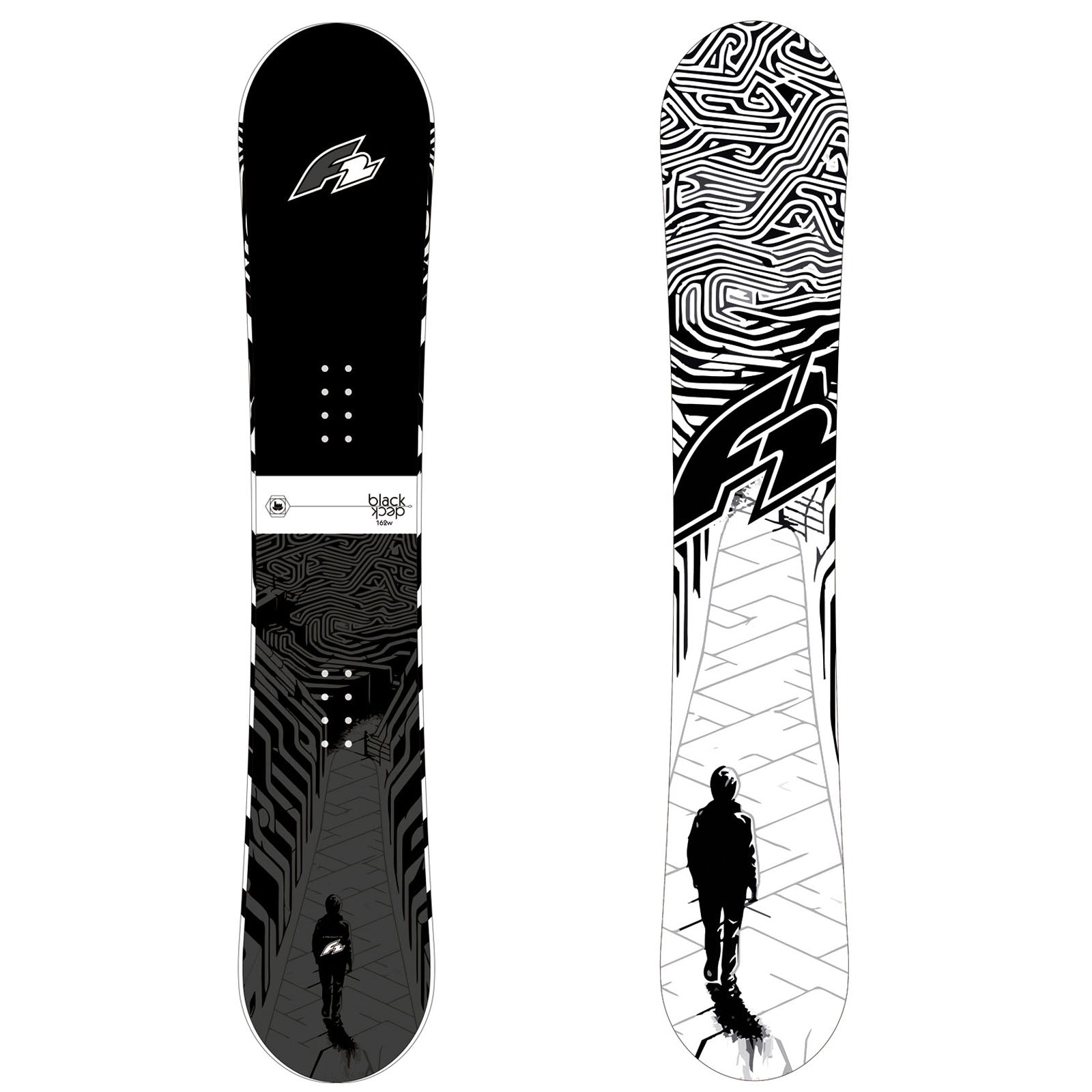 F2 Black Deck Snowboard 2025 – Freeride & Freestyle Performance