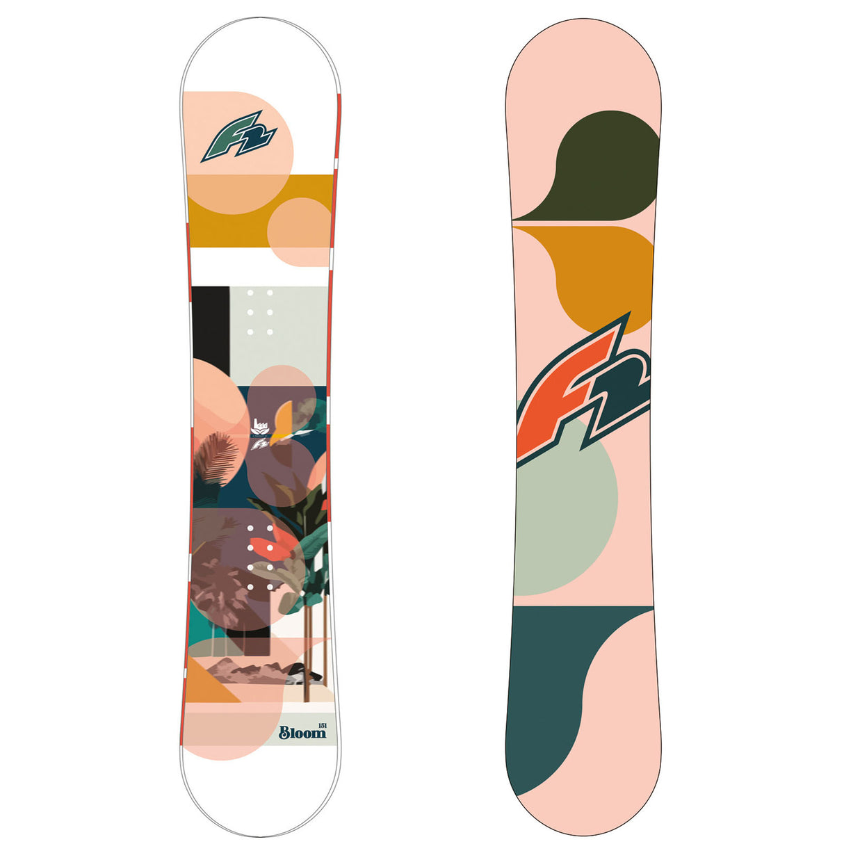 F2 Damen Snowboard Bloom Freeride/Freestyle Größe wählbar Apricot 2025