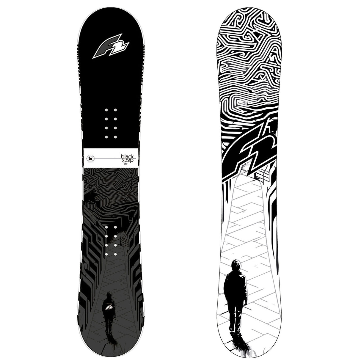 F2 Junior Snowboard Black Deck Rookie Boy Freeride/Freestyle Größe wählbar 2025