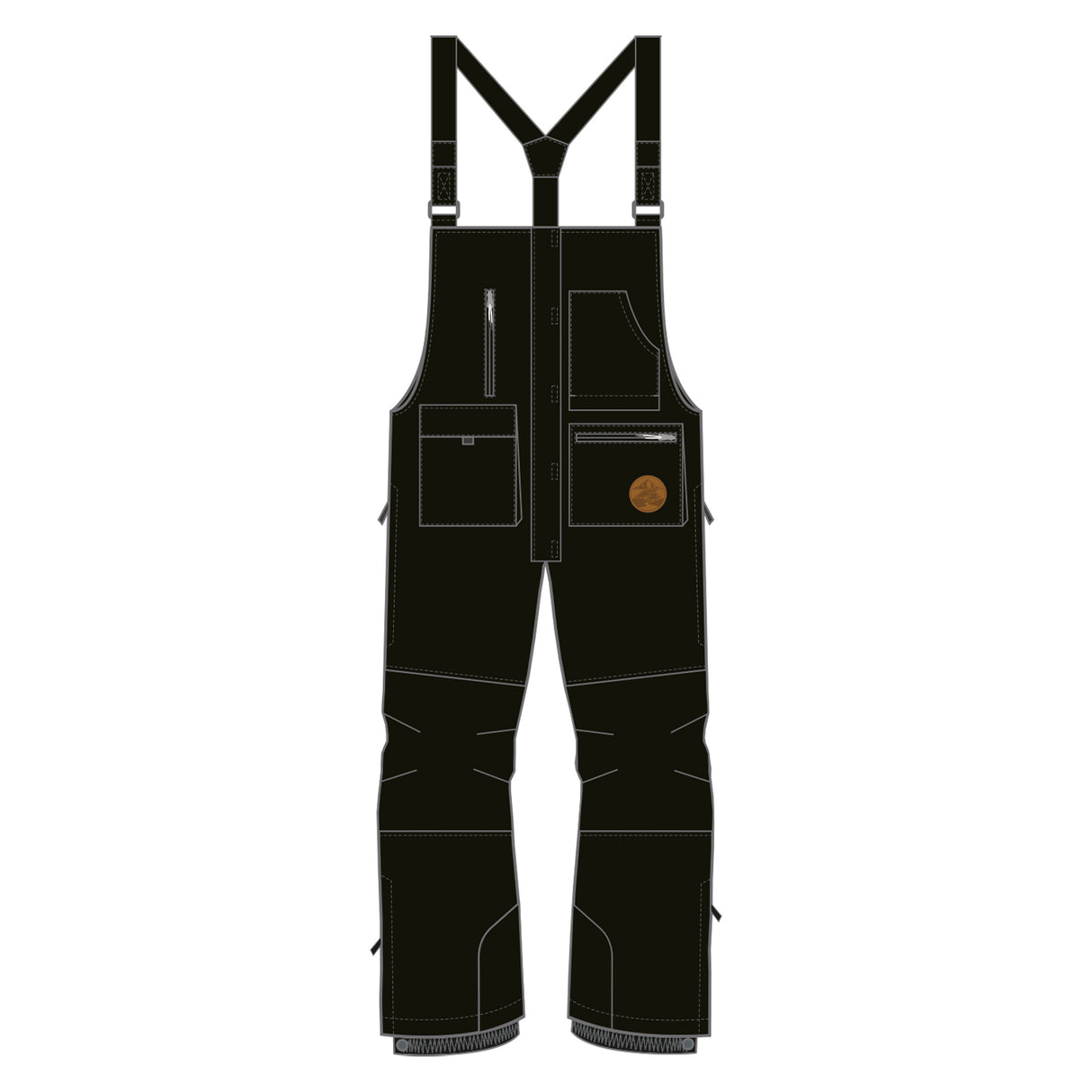F2 Snowboard/Ski Träger Hose Latzhose Slope XS-XXL Größe wählbar Schwarz 2025
