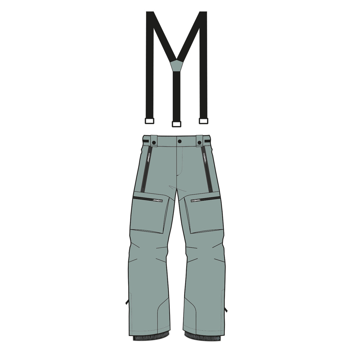 F2  Snowboard/Ski Träger Hose Storm XS-XXL Größe wählbar Mint 2025