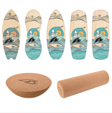 F2 Balance Board Set mit Korkrolle und Halbkugel Komplettset Modell wählbar
