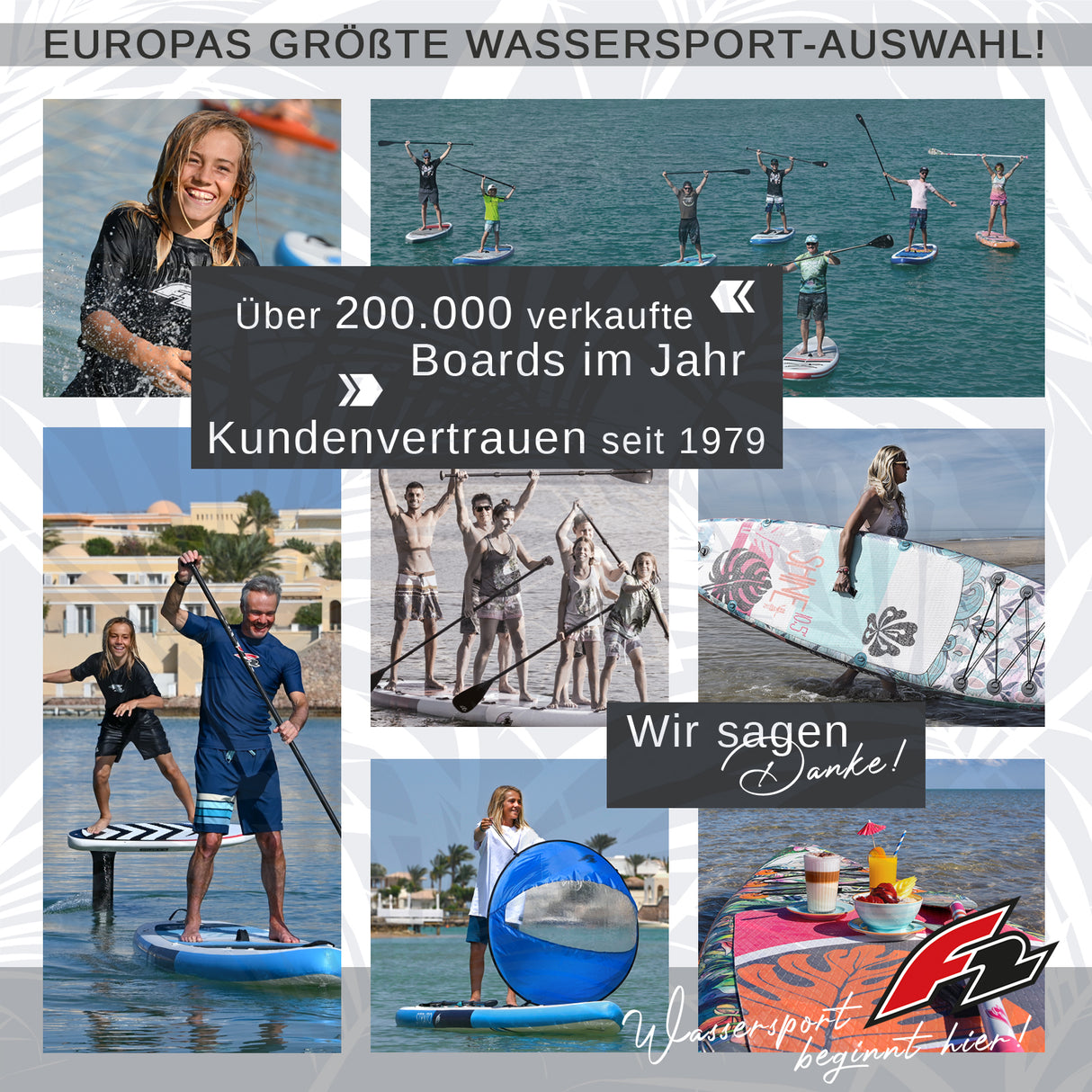 F2 Set Stand Up Paddle Board Ocean Sight Blau 10,5 + Basic Zubehör Paket