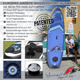 F2  Stand Up Paddle Board AXXIS SMART SUP mit E-Pumpe Größe wählbar Navy